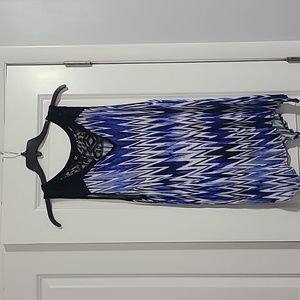 Iz byer woman's plus size lace and srtiped tank top